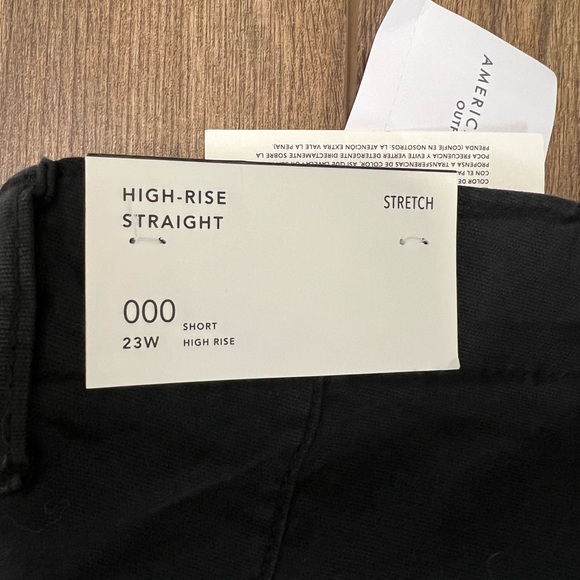 American Eagle High Rise Straight Stretch Pants Size 000 short - Picture 2 of 8